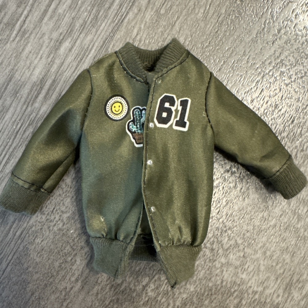 Barbie Fashionistas Ken Doll Bomber Jacket Olive Green Cactus 2018 Mattel